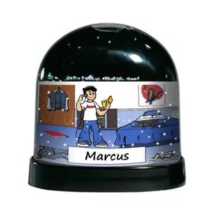 Teenage Boy's Room - NTT - Personalized Snow Globe