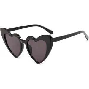 Love heart shaped sunglasses for women, vintage cat eye mod style retro glasses