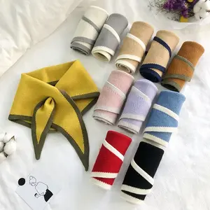 Women Scarf Fashion Hair Scarf Knitting Neckerchief Female Hair Ties Headband Hair Ornament Female Bandana Bag Scarves Wholesale