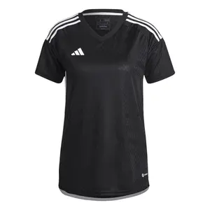 adidas Womens Tiro23 Competition Match V Neck Short Sleeve Jersey Soccer Cleats - Black adidas Womens Tiro23 Competition Match V Neck Short Sleeve Jersey Soccer Cleats - Black