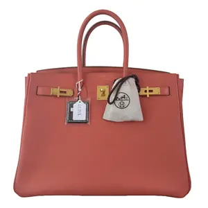 Pre-owned HERMÈS Epsom Tote Bags Birkin 35 Rose Jaipur Square Q 2013 LS012