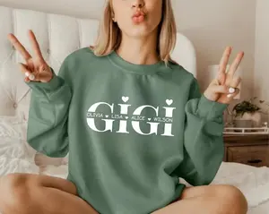 Personalized Gigi Sweatshirt, Gigi With Grandkids Names Hoodie, Gift For Her, Custom sweatshirt, Gift for grandma, ,Grandmother Gift