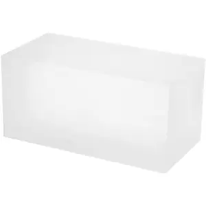 Plymor Frosted Acrylic Square Display Block, 4" H x 4" W x 8" D