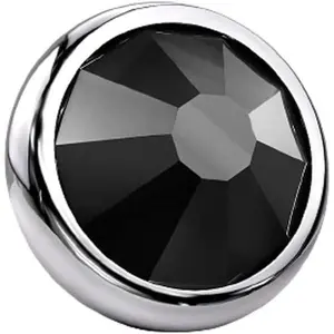 - 14GA G23 Implant Grade Titanium Bezel Set CZ  Internally Threaded Dermal Anchor Top