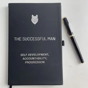 Black Wolf Men’s Habit Tracking Journal - Personal Responsibility & Progress Notebook, Daily Self-Discipline & Growth Planner, Office Stationery Bible Study Supplies