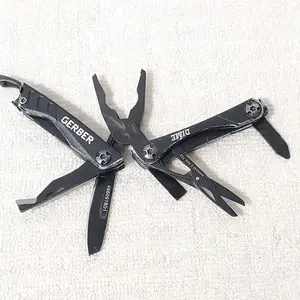 Gerber Dime Black Mini Multi-Tool Black Compact Keychain Pliers Scissors Tool