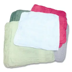 212 MAIN Qwick Wick Terry Towel, 12x12 in Lint Free Soft Cleaning Cotton Fabric, Assorted Colors, for All Surfaces
