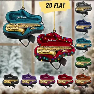 Custom Saxophone Ornament: Music Lover Gift, Christmas Decor