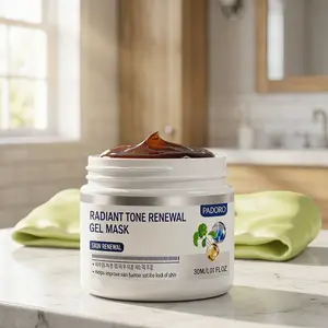 PADORO Radiant Tone Renewal Gel Mask – With Niacinamide, Tranexamic Acid & Alpha-Arbutin – Evens Skin Tone, Smooths Texture, Plumps & Hydrates – Korean Skincare (50ml)