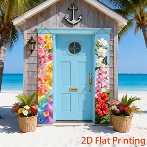 Spring Floral Butterfly Theme Vertical Couplets, Rainbow/blue Sky Background Wall Art, Living Room/bedroom/motel/cafe Decor, Garden Event Photography Backdrop