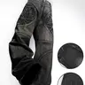 Loose Fit Men's Jeans, High Street Loose, Street Style Pattern Print, Cool and Trendy Denim Jeans, Comfortable Casual Wear, Fashionable Menswear