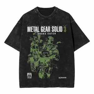 Men's Metal Gear Solid 3 Snake Eater T-Shirts Game Tops Summer Y2K Funny Short-Sleeve T Shirt O Neck Hip Hop Tshirt Whole
