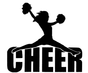 cheer cheerleader girl vinyl decal sticker 5"