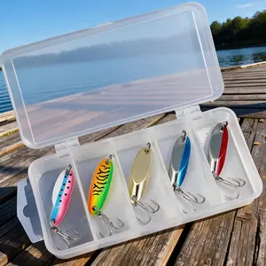 Cast masters lure,Metal Spoon Baits for Trout, Bass, Crappie, Pike and Walleye. Suitable for both saltwater and freshwater fishing, comes with a tackle box, available in 1/4 oz and 3/4 oz weights.