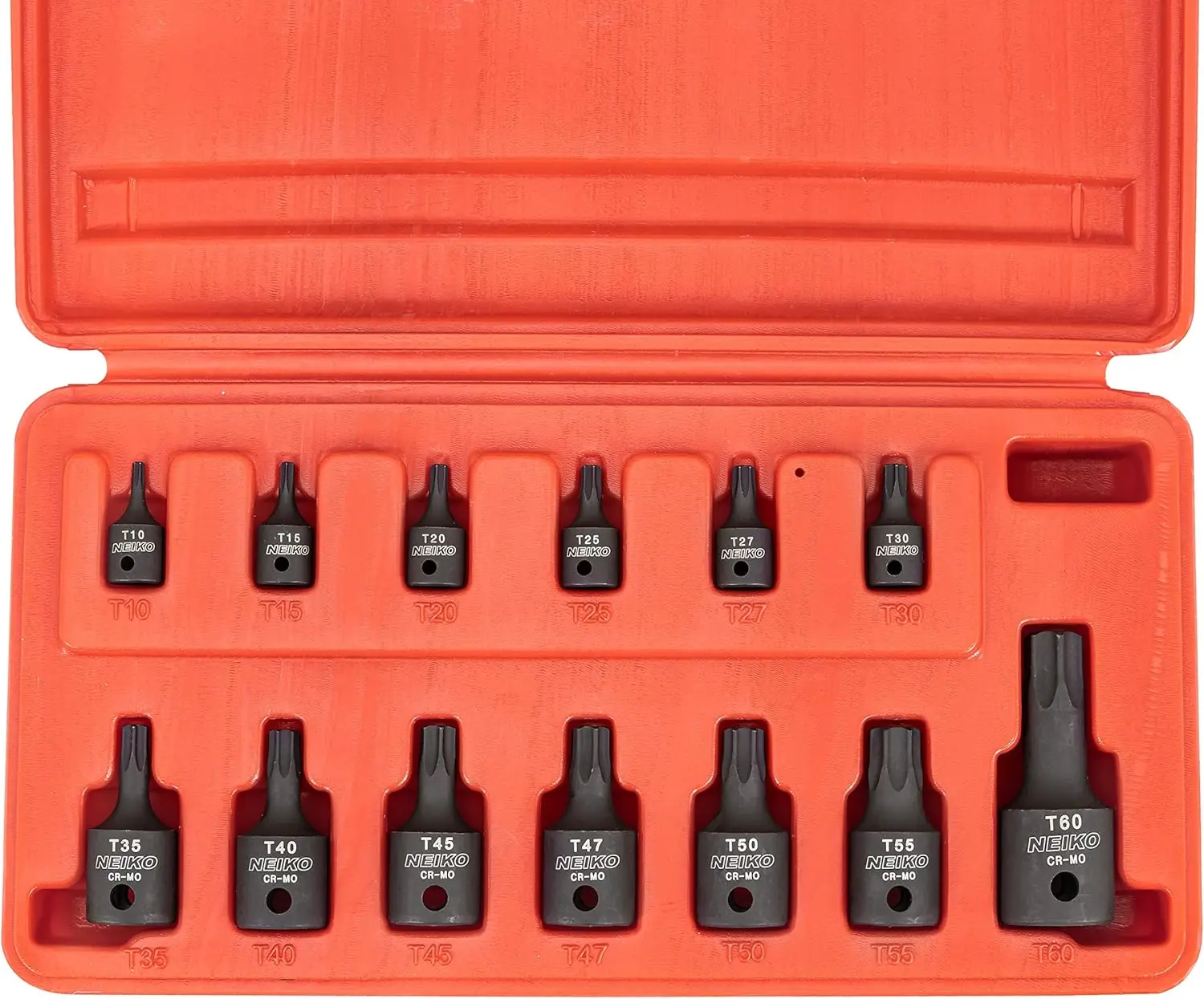 Impact Torx Bit Socket Set, 1/4", 3/8", 1/2" Drive, Cr-Mo, T10-T60, Heavy Duty, Professional Auto & Motorcycle Mechanic Tool