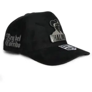 Chalino Sánchez Sueded Hat with Dual Laser-Cut Acrylic Patches – Adjustable Fit