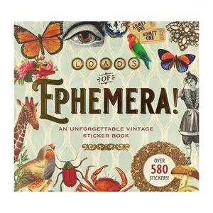 Peter Pauper Press Loads of Ephemera Stickers An Unforgettable Vintage Sticker Book 580 Decals for Scrapbooking Journaling Crafts and Personalizing Planners Calendars