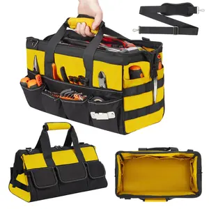 GAOMON 15.5 Inch Tool Roll Up Bag, Heavy Duty Oxford Fabric Portable Tool Storage Organizer with Multiple Pockets, Wrench Roll for Mechanic, Gift for Men Dad Husband