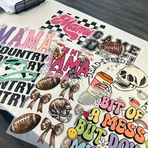 Direct To Film Instant Release Heat Transfers gang sheet