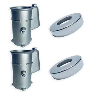 316 Stainless Steel Anchor Bolt and Sheath Pool Guard Set, 4'' for 1.90" OD Pipe, Pool Ladder Anchor Bolt (2 Sets)