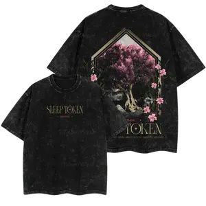 Retro Limited Sleep Token Even In Arcadia " GETHSEMANE " Shirt, Unisex Oversize Rock Band Washed Heavyweight T-shirt, Gift For Gothic Punk Emo Grunge Cotton Fabric sleep token merch