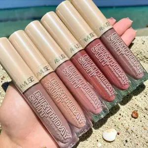 Amused Birthday Suit Lipstick set - Anti-Color Bleed Formula - Long-Lasting & Smudge-Proof - 6 Shades Available - Perfect for Everyday Use, wear matte or apply gloss for a high shine finish