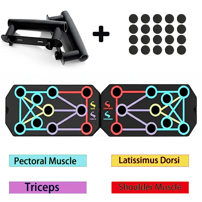 Push Up Board, Portable Pushup Board for Men, Foldable Push Up Bar | 20 in 1 Exercise Push up Handles for Floor, Workout Home Gym Equipment, Strength Training