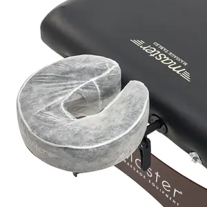 Master Massage 50 Pcs Disposable Fitted Headrest Covers White Pillow Covers for Salon  Spa  Massage Table Face Rests 50 Pcs of 1 Pack