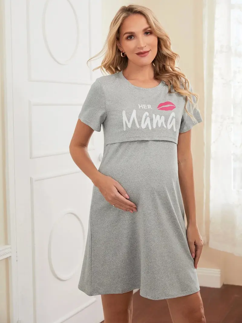 chinese dress ladies Maternity Photoshoot Wear knitted Short Dress- Blue – ZIVAMOMS main image 1