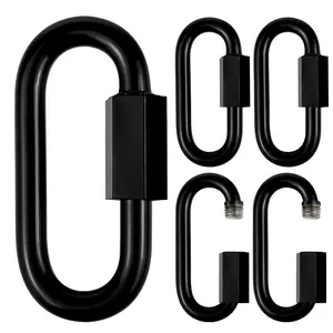 2.3" Chain Quick Links, 5 Pcs 1/4" Marine Grade Screw Chain Links, Large Opening Chain Connector Coupler, 900 Lbs Capacity