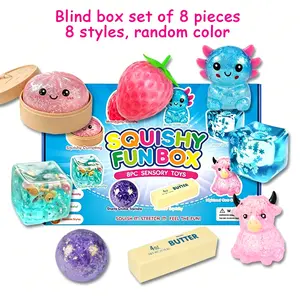 8-Piece Malt Sugar Stress Relief Fidget Toy Bundle, Slow Return Squishy Sensory Toys, Creative Party Gift for Kids Adults