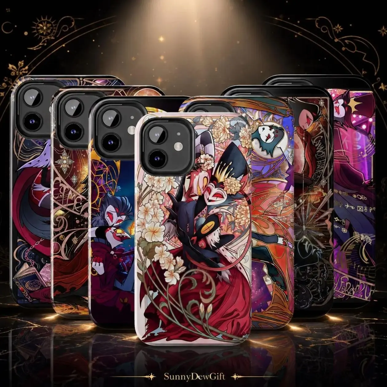 Cute Stolas and Blitzo Helluvaboss Phone Case, Helluva Boss Phone Case, Perfect Gift for Fans and Gamers