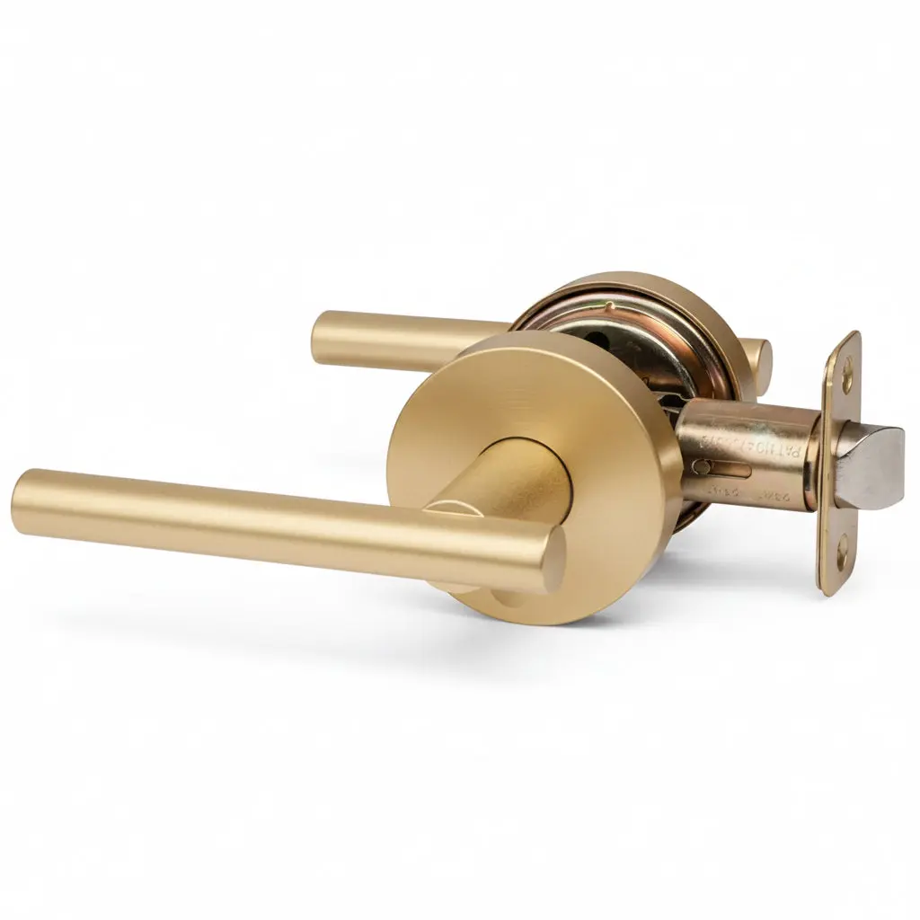 Kain Design Satin Brass Privacy Door Lever