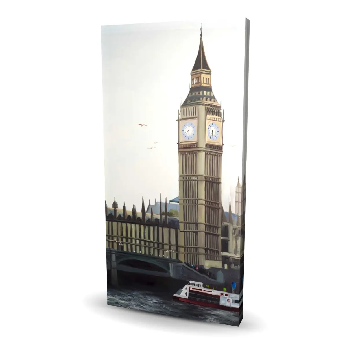 Begin Home Decor C1RC2448R9IODX 24 x 48 in. Big Ben Clock Canvas - Contemporary London Architecture Art
