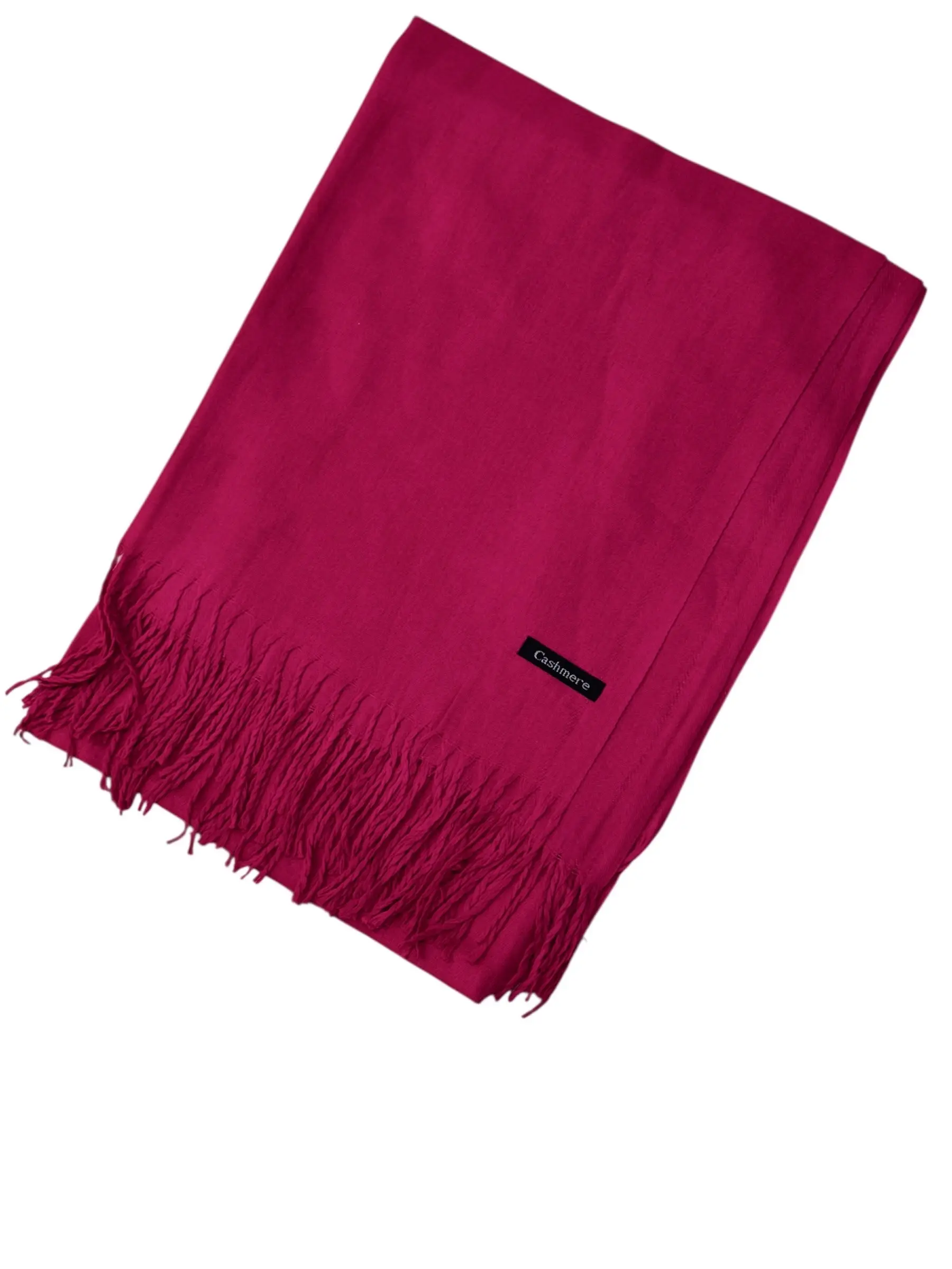 Plain Cashmere Hijab - Hot Pink, Soft and Luxurious Fabric, Ideal for Everyday Wear