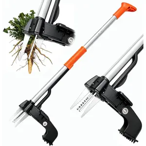 Standing Weed Puller Tool with 4 Claws, Upgraded Weed Remover Tool with Long Handle, Heavy Duty Weed Puller for Dandelion, Stand Up Weeder Root  for Garden Lawn Yard