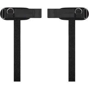 Weight Lifting Straps With Cuffed D Ring, Wrist Support for Men, Heavy Duty Thick Comfortable Lifting Straps, Secure Fit, Enhanced Grip, Straps for Weightlifting & Gym Training, Black