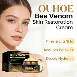 OUHOE Bee Venom Skin Restoration Cream | Peptide Hyaluronic Acid Anti-Aging Firming, Rejuvenating, Gentle for Sensitive Skin, Wrinkle Reducing & Hydrating, Moisturizer
