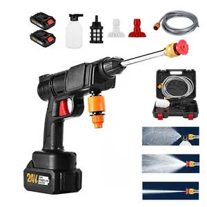 Portable High Pressure Car Wash Water-Gun, Electric High Pressure Water Spray Gun, Multifunctional Car Washing Tool with Accessories, Handheld Pressure Washer for Auto Detailing, Fence, Patio & Garden Watering