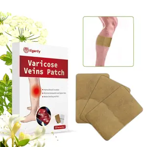 tigerty Varicose Vein Relief Support Patch, 10/30/50 Pieces, Leg Circulation Wrinkle Soothing Aid, Leg Comforting Stickers for Long Sitting Long Standing, 10 Large Plasters/Box, leg Skin ComFort Compress Pastes, Fast Acting, nonwoven fabric material Pad