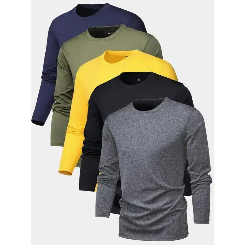 Men's Long Sleeve Crewneck Tee, Men's Clothing, Regular Fit Round Neck T-shirt Clothing Shirts for Fall, Fall Outfits 2025, Back To School Clothes, Men's Streetwear Knit Tops for Outdoor, Men's Clothing, Menswear Casual Tshirt Men's Long Sleeve Crewneck Tee, Men's Clothing, Regular Fit Round Neck T-shirt Clothing Shirts for Fall, Fall Outfits 2025, Back To School Clothes, Men's Streetwear Knit Tops for Outdoor, Men's Clothing, Menswear Casual Tshirt