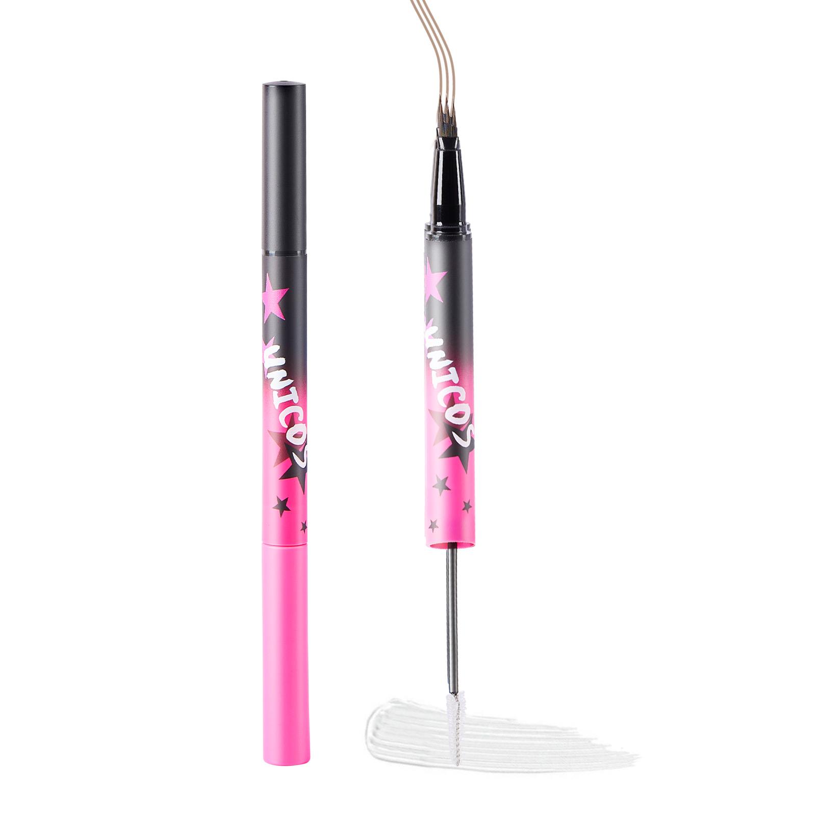 UNICOS 2-in-1 Dual-Ended Eyebrow Pen, Micro-Fork Tip & Brush-Tip Applicator, Water & Smudge Proof, Natural Hair-Like Brows for All Day Hold,Vegan & Cruelty-Free, Springtok 0.15 oz(1 count)