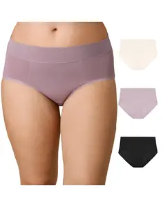 Playtex Tummy Smoothing Hipster Underwear Pack Moisture-wicking 3-pack Women's Multi Comfortable Fit Soft Stretch Fabric Breathable Uscshs