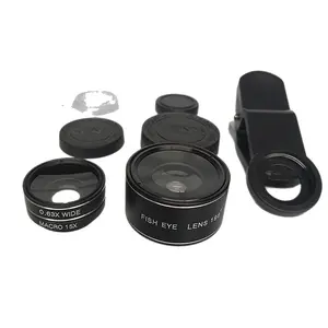 7-in-1 Smartphone Lens Kit with Clip - 198 Fisheye, Wide Angle, Macro, Teleconverter, CPL Lens Accessories