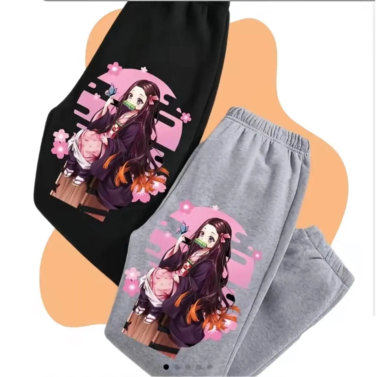 Anime #Nezuuuuko Demon Slayer Sweatpants Unisex Trendy Streetwear Casual Outfit Comfortable Wear for Men & Women