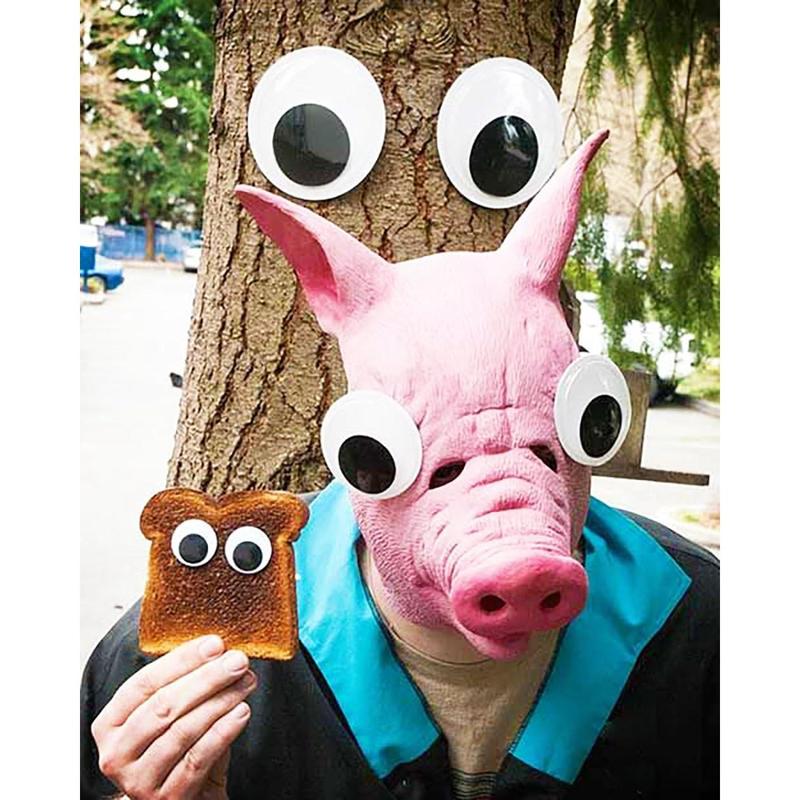 40mm Round Black Googly Eyes with Self Adhesive 24 count