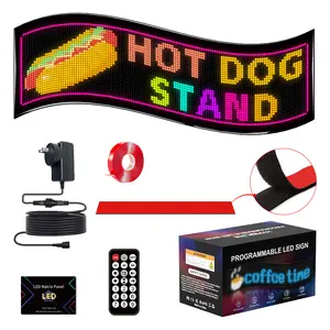 HYPERLITE Programmable LED Scrolling Sign USB Powered Custom Text Display App Controlled Marquee Light for Business Shop Party Wedding Decor IP65 Waterproof Flexible Multiple Sizes 16x96 to 32x448 Pixels stockup mothersday