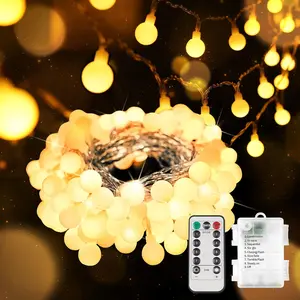 Battery Operated Christmas Lights, 50 Led Twinkle Lights with Remote, Indoor String Lights for Tree, Backyard, Patio, Garden, Party, Bedroom, Living Room, Classroom, Warm White