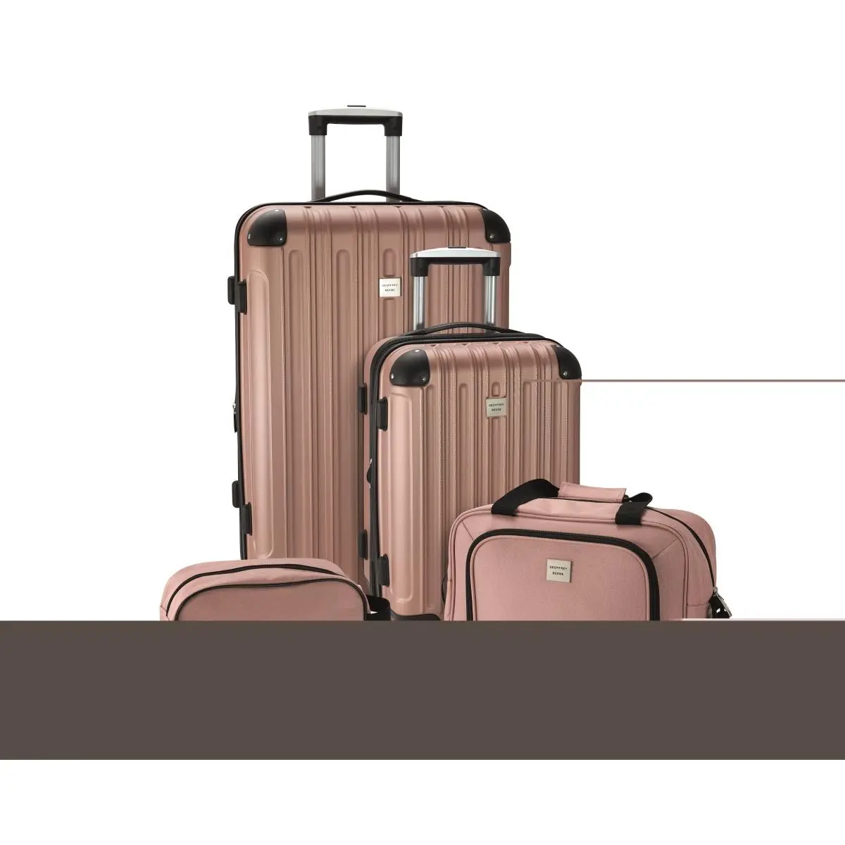 Geoffrey Beene Colorado Compact Size 4-Piece Luggage Set for Travelers, Hardside & Softside with Spinner Wheels, Push-Button Handle & 14" Carry-All