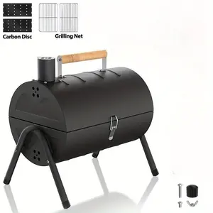 Product Title: Foldable Cast Iron Charcoal Grill - Compact Lightweight for Camping/Backyard/Beach! Cast Iron Dutch Oven Compatible + Grate & Handle! camping  gear  deals tabletop fire pit